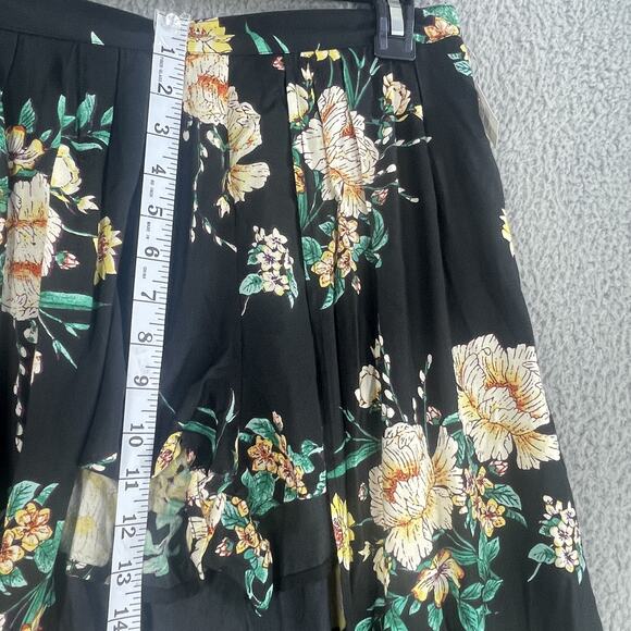 Derek Heart Skirt Shorts Womens Jr M Black Floral Maxi Flowing Boho Lightweight - Picture 3 of 11